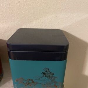 Blue and Gold Decorative Tin